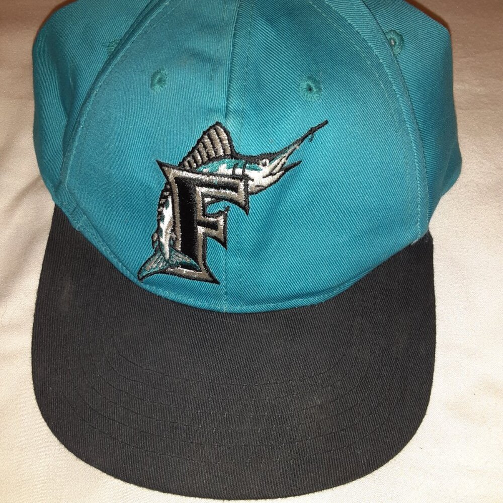 Florida Miami Marlins Youth Little League Baseball Cap * Miami Blue-Teal, Silver